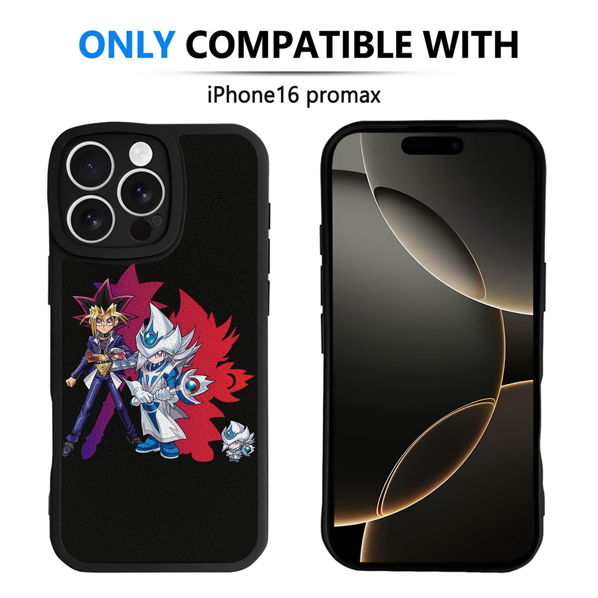 （画像用） 遊☆戯☆王 Yu-Gi-Oh! 【iPhone 16シリーズ対応】シリコンスマホケース（レザー調） 材質：シリコン